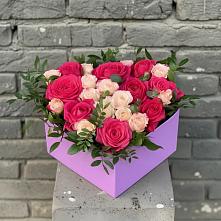 Цветочная композиция из Розы в коробке #REPLACE_PRED# Челябинске
