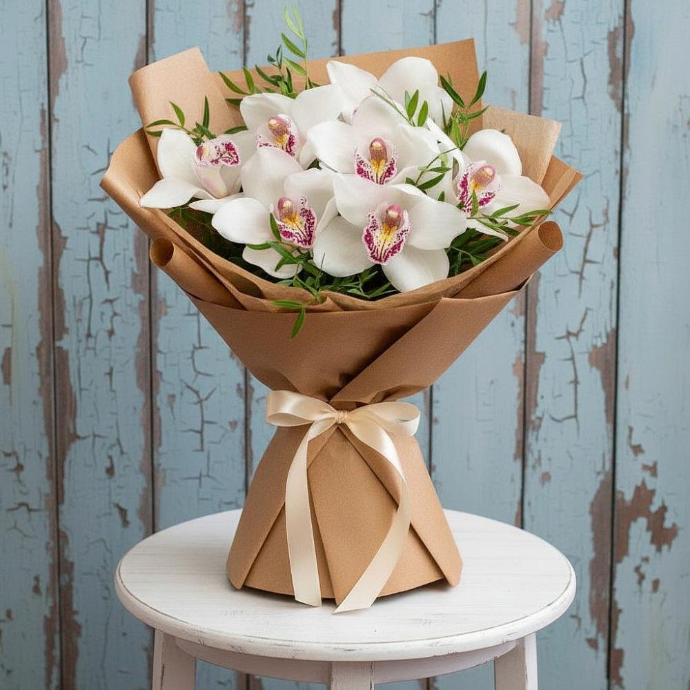 Букет цветов из: Орхидеи и Розы в Челябинске