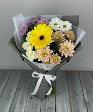 Букет цветов из:  Розы, Герберы и Хризантемы #REPLACE_PRED# Челябинске