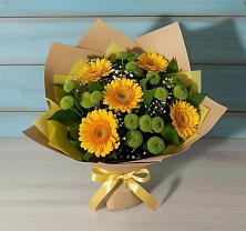 Букет цветов из:  Герберы и Хризантемы #REPLACE_PRED# Челябинске