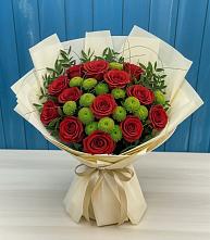 Букет цветов из:  Розы и Хризантемы #REPLACE_PRED# Челябинске