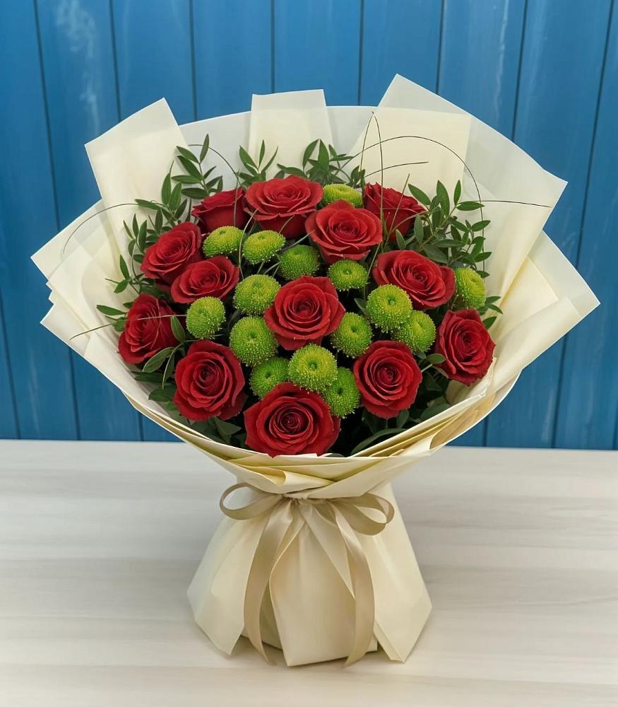 Букет цветов из: Розы и Хризантемы в Челябинске