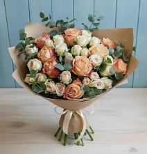 Букет цветов из:  Альстромерии и Розы #REPLACE_PRED# Челябинске